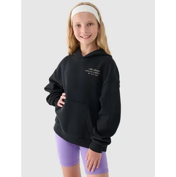 Chlapecká mikina Dětská mikina 4F polyester , černá, velikost 128