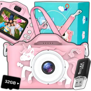 IP kamera Digitální fotoaparát ZeeTech digitální kamera hračka jednorožec selfie růžový