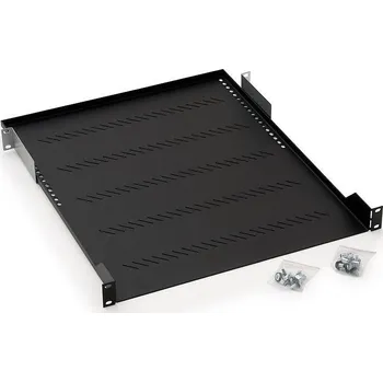 Rozvaděč Triton Polička s perforací 1U/750mm,černá, 40Kg nosnost