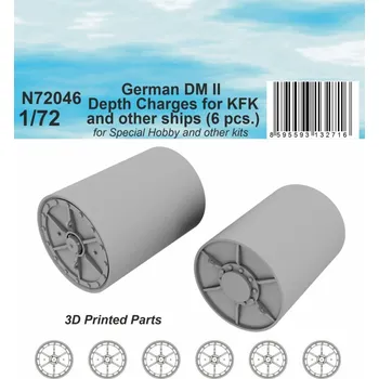 Plastikový model 1/72 German DM II Depth Charges for KFK (6 pcs.)