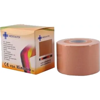 Tejpovací páska FOX MUSCLE TAPE Kinezio páska 5cm x 5m - béžová