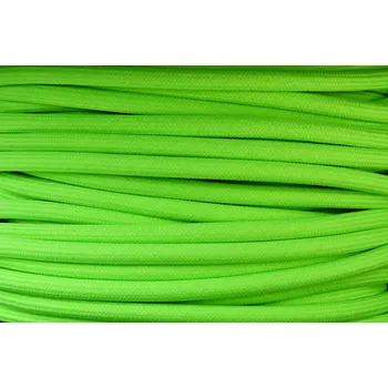 elektrický kabel Textilní kabel Zelený reflexní ZE8 opředený 2x0,75 a 3x0,75mm2, Počet vodičů v kabelu 2 vodiče v kabelu (2x0,75mm2)