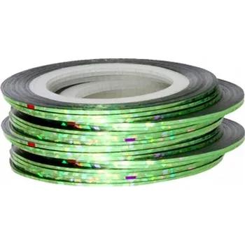 Nitka/Páska na zdobení nehtů Zelená Holo