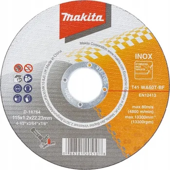 Řezný kotouč ŘEZACÍ KOTOUČ NA KOV INOX 115 MM 1.2 MM 22 MM WA60T MAKITA