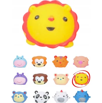 Hračka pro nejmenší HRAČKA DO VANY EDDY TOYS - LEV ŽLUTÝ FIGURKA DO VANY DÍTĚ 5CM