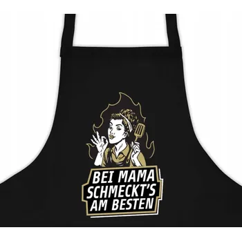 Kuchyňská zástěra KUCHYŇSKÁ ZÁSTĚRA ČERNÁ 220g S POTISKEM GRILL MEISTER