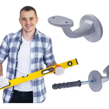 Zábradlí DRŽÁK MADLA STŘÍBRNÝ UPEVŇOVACÍ PRVEK