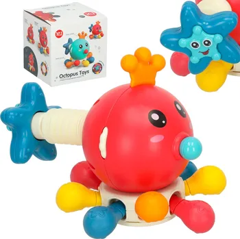 Hračka pro nejmenší Smyslová hračka pro děti - Červená chobotnice