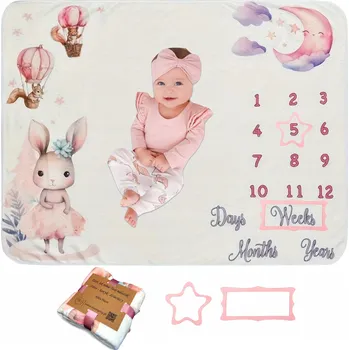 Obraz FOTO DEKA PRO HOLČIČKU FOTOPODLOŽKA NA FOTKY S ANGLICKÝMI NÁPISY