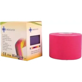 Tejpovací páska FOX MUSCLE TAPE Kinezio páska 5cm x 5m - růžová
