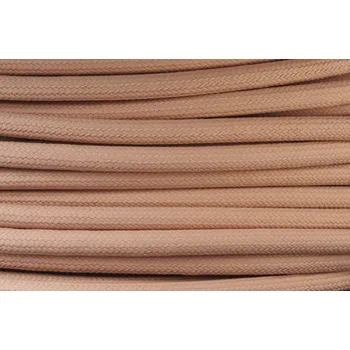 elektrický kabel Textilní kabel Béžový B15 opředený 2x0,75 a 3x0,75mm2, Počet vodičů v kabelu 2 vodiče v kabelu (2x0,75mm2)