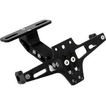 Držák SPZ DRŽÁK SPZ MOTOCYKLU S OSVĚTLENÍM, ČERNÝ