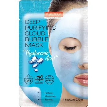 Pleťová maska Purederm DEEP PURIFYING korejská bublinková maska s kyselinou hyaluronovou, 20 g