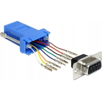 IP kamera DeLOCK 65430 Adaptér Sub-D 9pin na RJ45 Černá, Modrá, Stříbrná