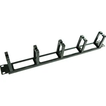 Rozvaděč XtendLan Vyvazovací panel 1U, plastové úchyty,průchozí