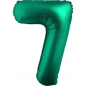 Balónek Foliový Balónek číslo 7 zelený chromový 86 cm