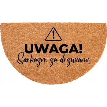 EKOLOGICKÁ KOKOSOVÁ ROHOŽKA PROTI UKLOUZNUTÍ 40X70CM PŮLKRUHOVÁ