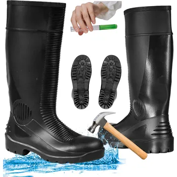 Pracovní obuv Holínky pánské pracovní velikost 39 s ocelovou špičkou S5 a ochranou proti propíchnutí - voděodolné