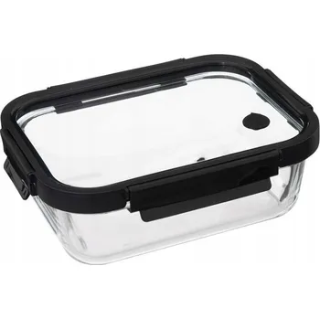 Dóza na potraviny SKLENĚNÁ NÁDOBA NA POTRAVINY HERMETICKÁ NÁDOBA S VÍKEM 1,3 l