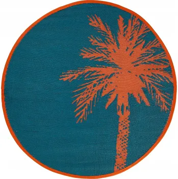 Koberec Kulatý koberec 120 cm modrý Yucatan do obýváku, dekorativní do pokoje