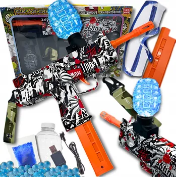PUŠKA UZI AUTOMATICKÁ PISTOLE NA GELOVÉ KULIČKY 1000 ELEKTRICKÁ GRAFFITI