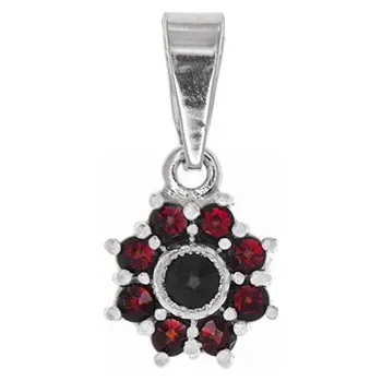 Přívěsek Český granát přívěsek stříbrný 140092