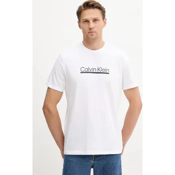 Pánská móda Bavlněné tričko Calvin Klein LV04RC852G bílá 00X, vel. XL