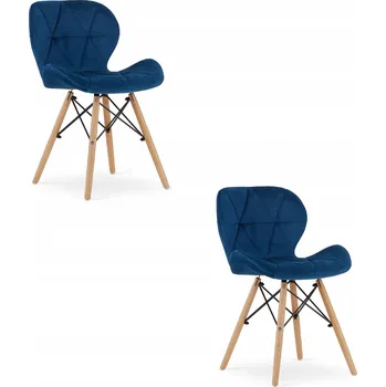 Jídelní židle Židle LAGO Samet - tmavě modrá x 2