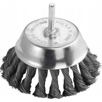 Vrták Čelní kartáč s dříkem, stočený drát, 100 mm