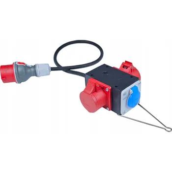 Elektrická zásuvka Rozbočka 380V a 230V Zástrčka 16A na 2x Zásuvka 16A a 1x 230V - 3M