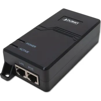 Příslušenství pro kamerový systém Planet POE-163 PoE injektor IEEE802.3at, 30W, 1000Base-T, na zeď