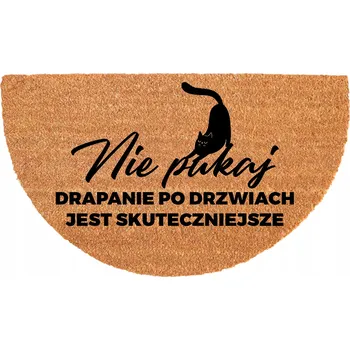 Rohožka EKOLOGICKÁ KOKOSOVÁ ROHOŽKA PŮLKRUHOVÁ ODOLNÁ PROTISKLUZOVÁ 40X70 CM