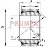 Durbal DGE 50 UK-2RS bezúdržbové kloubové ložisko ,ocel/PTFE
