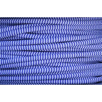 elektrický kabel Textilní kabel Zig Zag Modro-Bílý 23 opředený 2x0,75 a 3x0,75mm2, Počet vodičů v kabelu 2 vodiče v kabelu (2x0,75mm2)