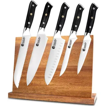 Kuchyňský nůž Hanzo Black DE SaKuRo Sada 5 Kusů Černá