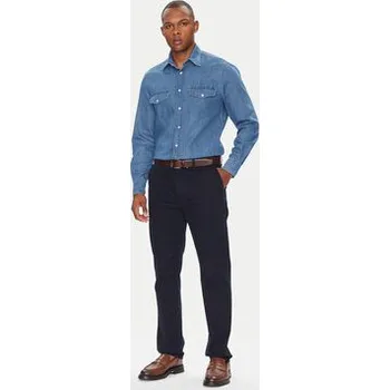 Pánská košile Tommy Hilfiger džínová košile MW0MW39429 Modrá Regular Fit XXL