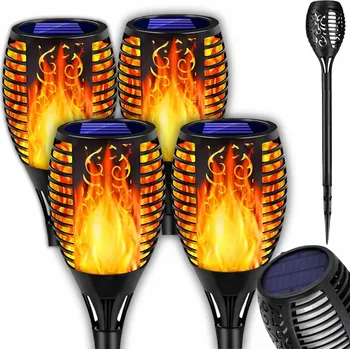 Venkovní osvětlení Solární Lampa Pochodeň LED s efektem plamene ohně, zapichovací lucerna 1 Ks 51 cm