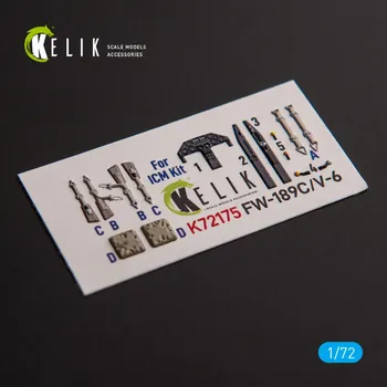 Plastikový model 1/72 FW-189C/V-6 - interior 3D decal (ICM)