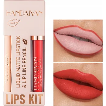 Rtěnka Sada Matná Rtěnka Tekutá a Konturovací Tužka na Rty 2v1 Handaiyan #11