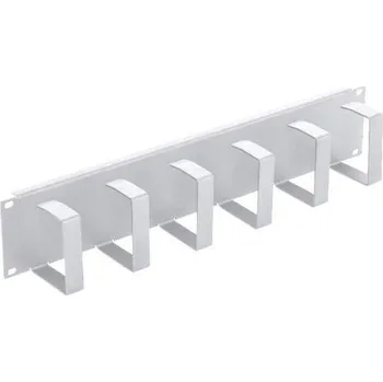 Rozvaděč Triton 19' vyvazovací panel 2U, 6x vyvazovací háček 70x85 mm, RAL7035