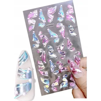 samolepka SAMOLEPKY NA NEHTY BAREVNÉ 5D STUHY E103