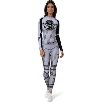 Dámské termoaktivní moto tričko - šedé - s ionty stříbra - XL