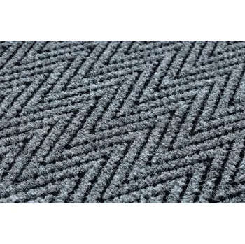 Rohožka Podložka pod dveře s gumovou podložkou MAGNUS šedá Zygzak UNIVERZÁLNÍ GUMA 100x210 cm