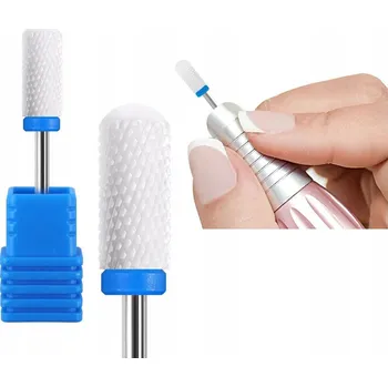 Keramická fréza na nehty Válec oválný Střední pro hybridní, gelové a akrylové nehty M