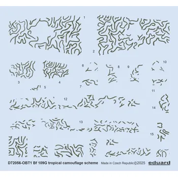 Plastikový model 1/72 Decal Bf 109G tropical camoufl.scheme (EDU)