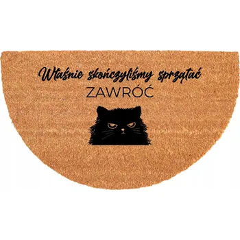 Rohožka PŮLKRUHOVÁ KOKOSOVÁ ROHOŽKA ODOLNÁ EKOLOGICKÁ PROTISKLUZOVÁ 40X70CM