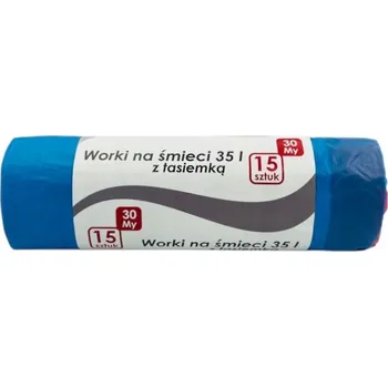 Pytle na odpadky PYTLE NA ODPADKY 35l 15ks EXTRA SILNÉ SE ZAVAZOVACÍ PÁSKOU