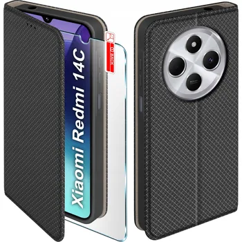 Pouzdro na mobilní telefon Flipové Pouzdro KrainaGSM pro Xiaomi Redmi 14C černé