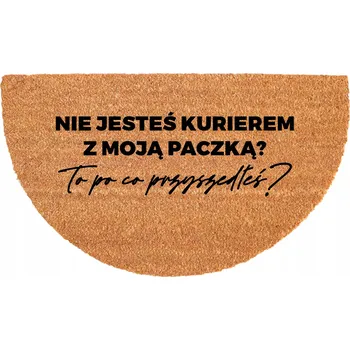 Rohožka PŮLKRUHOVÁ KOKOSOVÁ ROHOŽKA 40X70CM - ODOLNÁ, PROTISKLUZOVÁ, EKOLOGICKÁ