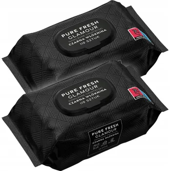 Vlhčený ubrousek Pure Fresh Glamour Vlhčené Ubrousky Černá textilie 110 ks x2